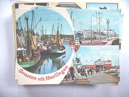 Nederland Holland Pays Bas Harlingen Met Vissersboten En Havengebied - Harlingen