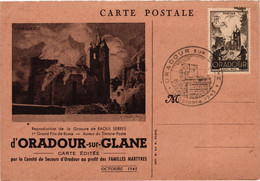Oradour Sur Glane - Reproduction De La Gravure De Raoul Serres - Octobre 1945 - 1940-1949