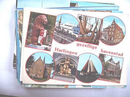 Nederland Holland Pays Bas Harlingen Met 4x Rond En 4x Vierkant - Harlingen