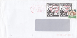 LETTRE. GREVE POSTALE BASTIA. 14 3 1995. PAIRE TIMBRES N° 18 (AVEC  FORTIN).  TIMBRE ITALIEN A GENOVA - Documents