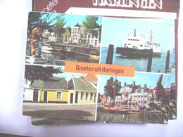 Nederland Holland Pays Bas Harlingen Met Leeuw, Veerboot En Panden - Harlingen