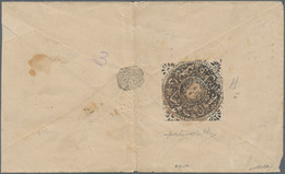 Afghanistan: 1871. 1288 Tiger's Head Issue, Shahi, Plate B, Pos. 10, On Reverse Of Cover From Pescha - Afghanistan