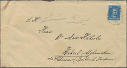 Afghanistan: 1927, INCOMING MAIL: Germany 25 Pf Blue 'Goethe' (Mi.393) Single Franking On Cover From - Afghanistan