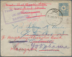 Armenien: 1905, Turkey 1 Pia. Blue Tied Bilingual "VAN 3 4 905" To Cover Via Blue "CONSTANTINOPLE 25 - Armenië