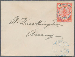 China - Shanghai: 1893, 2 C. 50th Anniversary Tied Violet "SHANGHAI LOCAL POST NO 17 93" To Small Co - Other & Unclassified