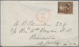 China - Fremde Postanstalten / Foreign Offices: USA, 1885, 5 C. Brown Canc. Red Bar W. Red "U.S. POS - Other & Unclassified