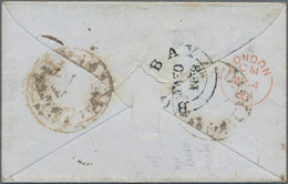 Indien: 1858 INDIAN MUTINY: "ARMY HD.QRS. P.O." Circled Handstamp On Back Of Small Cover To London V - 1858-79 Compagnia Delle Indie E Regno Della Regina