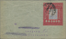 Indien: 1925, Envelope With Stamp-like Advertising Printing "Limpton Watch Co." In Red Addressed To - 1936-47  George VI