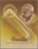 Indien: 1948 Gandhi Complete Set Tied By Special Oval First Day Cancel "CALCUTTA 15 AUGUST 1948" To - Covers & Documents