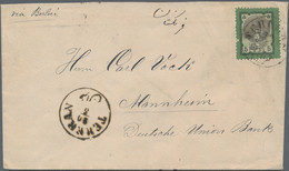 Iran: 1880, 5 Chahi Abroad Rate (very Rare) From Teheran To Mannheim, M/s Endorsed "via Berlin", On - Irán