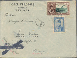 Iran: 1935/38, Four Covers (inc. One By Air "avion Par Bagdad") To Berlin/Germany, Correspondence Fr - Irán