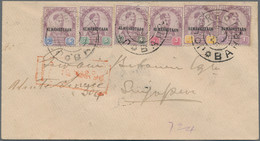 Malaiische Staaten - Johor: 1896, "KEMAHKOTAAN" Ovpt. On 1 C./6 C. With Another 1 C. On Reverse Tied - Johore