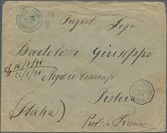 Dschibuti: 1894 25c. Blue & Rose Used On Reverse Of Cover From French Somali Coast, Djibouti To Pist - Djibouti (1977-...)