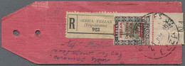 Fezzan: 1943, 5 Fr On 50 C Black With Bottom Margin, Tied By Large Double Circle To Small Registered - Cartas & Documentos