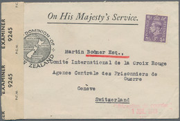 Neuseeland: 1943, On His Majesty's Service Official Envelope DOMINIUM OF NEW ZEALAND, On Reverse Sen - Covers & Documents