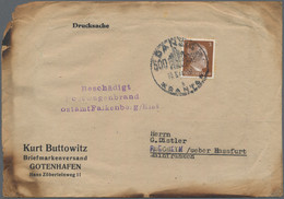 Katastrophenpost: 1944, Dt.Reich, 3 Pf Hitler EF Auf Drucksachenumschlag Von Danzig, (..).5.44, Nach - Other & Unclassified