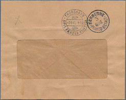 Dänemark - Färöer: 1941, 5 O. Franco Paid Postmark, Window Envelope With "FAEROERNE, 5 Ore, Franco * - Faroe Islands