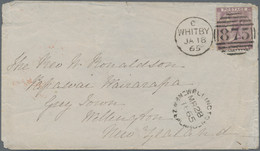 Großbritannien: 1865 Destination NEW ZEALAND: Small Cover Used From Whitby To Wellington, New Zealan - Covers & Documents