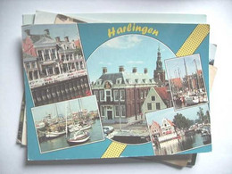 Nederland Holland Pays Bas Harlingen Met Blauw En Gele Streep - Harlingen