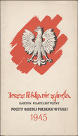 Italien - Lagerpost Barletta: 1946, Polish Corps In Italy, Commemorativ Folder With WAR RELIEF SERVI - Zonder Classificatie