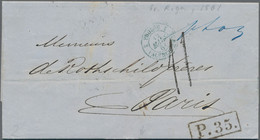 Lettland - Vorphila: 1861/67, Entire Folded Letter From "RIGA 23 FEB 1861" Unpaid To Paris/France Wi - Letonia