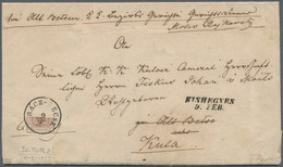 Österreich: 1850, 6 Kreuzer Rostbraun, Handpapier Type I C, Untere Hälfte Einer Waagerecht Halbierte - Cartas & Documentos