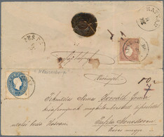 Österreich: 1862, Eingeschriebener Brief Aus Klausenburg Nach Puszta Monostor, Mit 1861 15 Kr (vorne - Covers & Documents