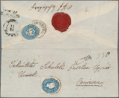 Österreich: 1863, Eingeschriebener Brief Aus Klausenburg Nach Eperjes, Mit 1861 15 Kr (vorne) Und 18 - Cartas & Documentos