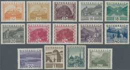 Österreich: 1929 - 1930, Freimarken: Landschaften, Kompletter Postfrischer Satz Von 14 Werten, (A.N. - Unused Stamps