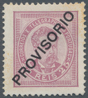 Portugal: 1892, 25 R Provisorio Overprint In The Better Perforation 12 1/2 Mint Hinged, A Bit Toned - Nuevos