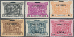 Portugal: 1911, Overprints On Postage Dues, Complete Set Mint Never Hinged (300r. On 50r. Signature - Nuevos