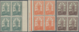 Portugal: 1931, Dum Nuno Álavrez, Complete Set Of Six Stamps, Each In Blocks Of Four, Five With A Ma - Nuevos