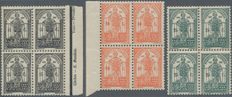 Portugal: 1931, Dum Nuno Álavrez, Complete Set Of Six Stamps, Each In Blocks Of Four, Two With A Mar - Nuevos