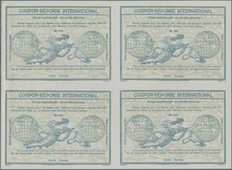 Schweden - Ganzsachen: 1906, Design "Rome" International Reply Coupon As Block Of Four 25 Ore Sverig - Postal Stationery