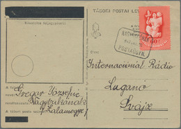 Ungarn: 1947, MISSING PERSONS - RADIO TRACING SERVICE, Two Postcards With Single 60 F Vermillion 'Pe - Cartas & Documentos