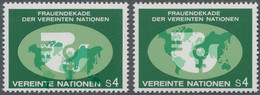 Vereinte Nationen - Wien: 1980, 4 S. Grün, Frauendekade, In Markanter Abart, Kontinente 3.5 Mm Nach - Nuevos