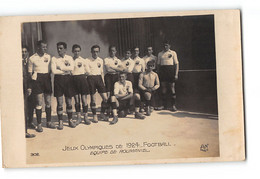 CPA Carte Photo Football Jeux Olympiques De 1924 L'équipe De Roumanie - Fútbol