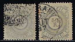 Brazil 1887 2 Stamp RHM-63 Numeral 50 Réis Used - Ungebraucht