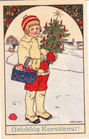 Cora Lauzil Boy With Christmastree - Other Illustrators