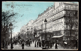 1910 Parigi, Cartolina Le Boulevard MontMartre, Spedita In Romania - Ile-de-France