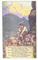 Volksliederkarten Nr. 9, E.Kutzer:Ich Schiess Hirsch Im Wilden Forst., Pre 1940 - Kutzer, Ernst