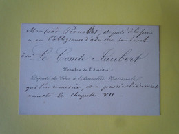 CDV Autographe Comte Hippolyte-François JAUBERT (1798-1874) BOTANISTE Et Député Du CHER - Handtekening