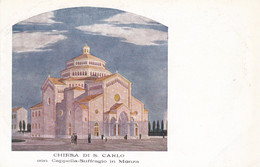 MONZA  - CARTOLINA - CHIESA DI S. CARLO CON CAPPELLA - SUFFRAGIO IN MONZA - Monza