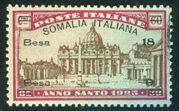 SOMALIA 1925 ANNO SANTO18 B + 9B SU 60 C. ** MNH - Somalie