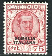 SOMALIA 1926-30 SOP.TI 75 C. * GOMMA ORIGINALE - Somalia