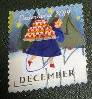 Nederland - NVPH - 3879 - 2019 - Gebruikt - Cancelled - December - Decemberzegel - Kerst - Kerstmis - Dame Met Taart - Usati