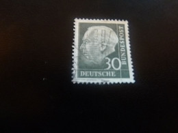 Théodor Heuss (1884-1963) Homme D'Etat - Deutsches Bundespost - Val 30 - Gris-vert - Oblitéré - Année 1957 - - Gebraucht