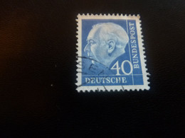 Théodor Heuss (1884-1963) Homme D'Etat - Deutsches Bundespost - Val 40 - Bleu - Oblitéré - Année 1957 - - Gebraucht
