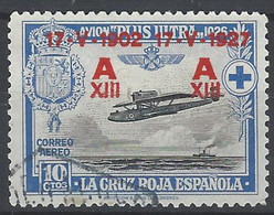 España U 0364 (o) Alfonso XIII. Constitucion. Aereo. 1927 - Gebraucht