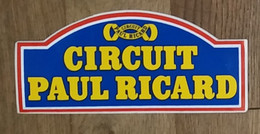 AUTOCOLLANT STICKER - CIRCUIT PAUL RICARD - AUTOMOBILE - COURSE FORMULE 1 - Pegatinas